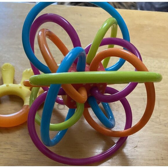 Mixed Lot Manhattan Toy Winkel rattle Sensory Plus 2 Teethers Toys - Picture 8 of 10